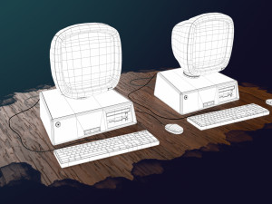 stylized computer 3D Model