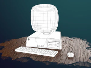 stylized computer 3D Model