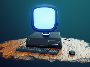 stylized computer 3D Model