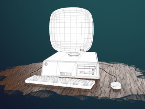 stylized computer 3D Model