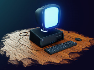 stylized computer 3D Model