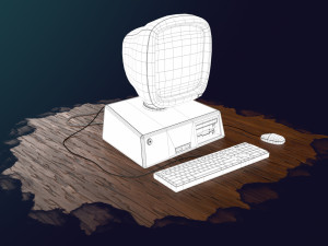 stylized computer 3D Model