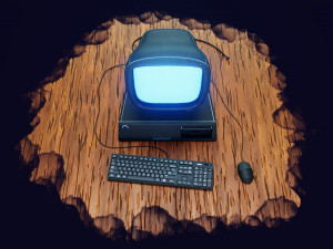 stylized computer 3D Model