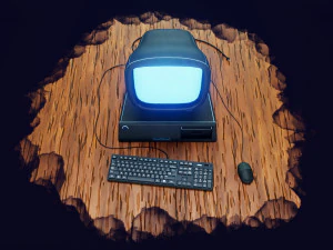 stylized computer 3D Model
