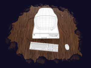 stylized computer 3D Model