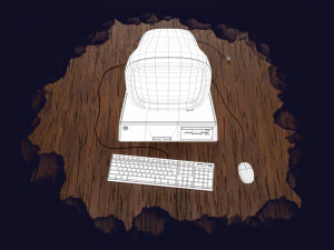stylized computer 3D Model