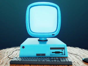 stylized computer 3D Model