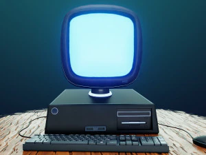 stylized computer 3D Model