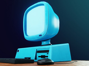 stylized computer 3D Model