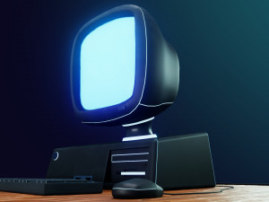 stylized computer 3D Model