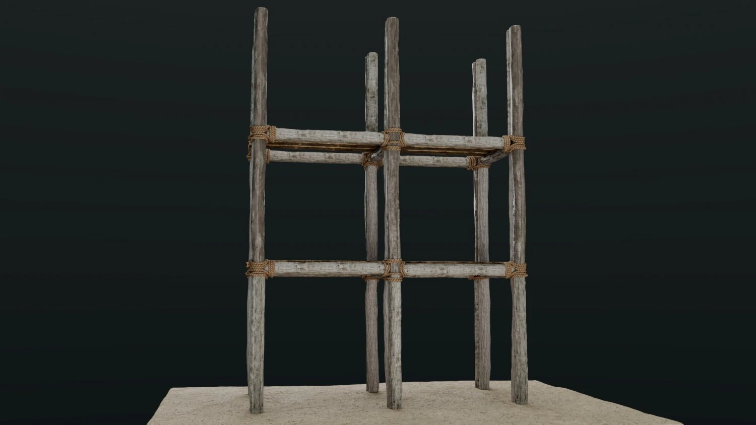 Old Scaffolding 3D Model .c4d .max .obj .3ds .fbx .stl .blend 