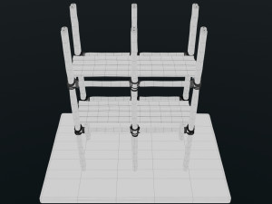 Old Scaffolding Model 3D