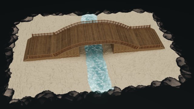Old Wooden Bridge Modelo 3D .c4d .max .obj .3ds .fbx .stl .blend 