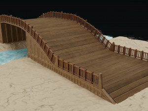 Old Wooden Bridge Modelo 3D