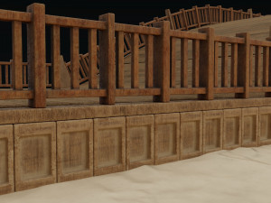 Old Wooden Bridge Modelo 3D