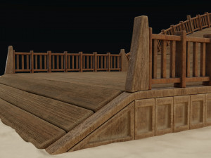 Old Wooden Bridge Modelo 3D