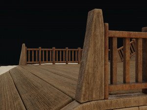 Old Wooden Bridge Modelo 3D