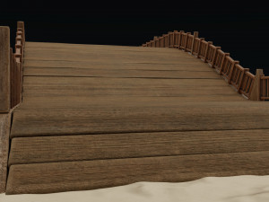 Old Wooden Bridge Modelo 3D