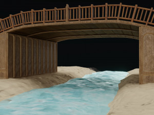 Old Wooden Bridge Modelo 3D