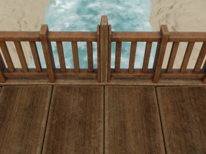 Old Wooden Bridge Modelo 3D