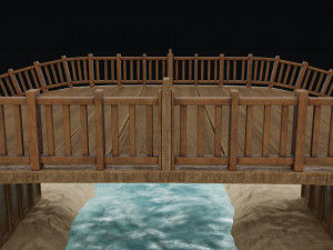 Old Wooden Bridge Modelo 3D