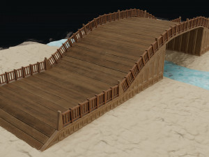 Old Wooden Bridge Modelo 3D