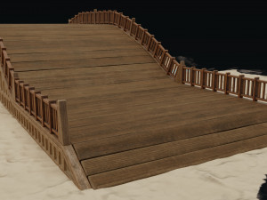Old Wooden Bridge Modelo 3D