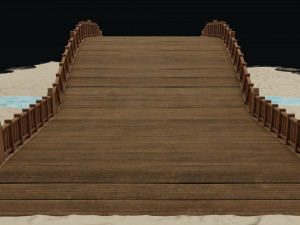 Old Wooden Bridge Modelo 3D