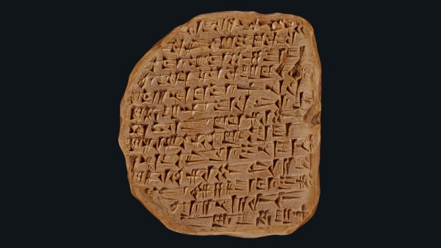 Assyrian Tablet 3D Модель .c4d .max .obj .3ds .fbx .stl .blend 