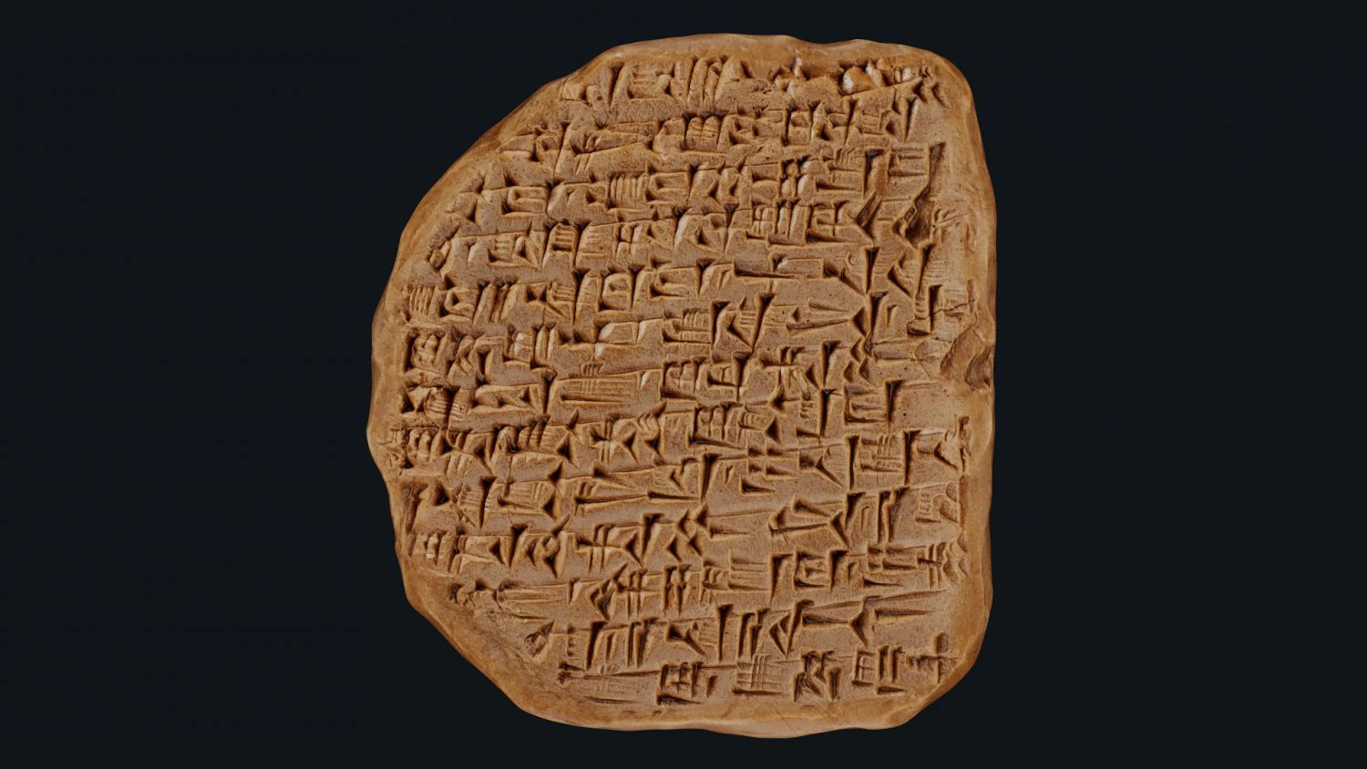 Assyrian Tablet 3D Model .c4d .max .obj .3ds .fbx .stl .blend 
