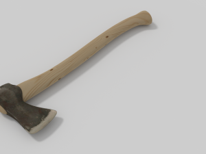 wooden axe Model 3D