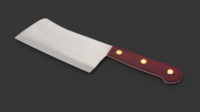 kitchen cleaver 3D Model .c4d .max .obj .3ds .fbx .stl .blend