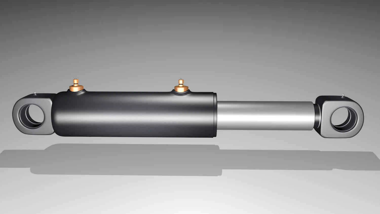 hydraulic ram 3D Model .c4d .max .obj .3ds .fbx .stl .blend 