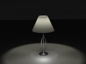 modern stainless steel lamp 3D मॉडल
