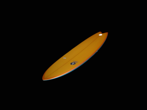 3d printable surfboard key chain Modelo 3D