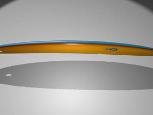 3d printable surfboard key chain Modelo 3D