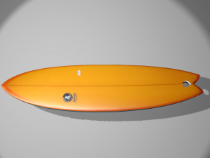 3d printable surfboard key chain 3D Model