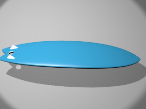 3d printable surfboard key chain Modelo 3D