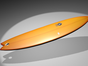 3d printable surfboard key chain Modelo 3D