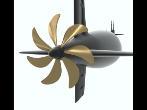 hunter submarine 3D Модель