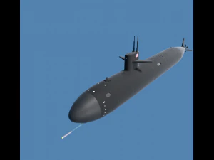 submarino ca&ccedil;ador Modelo 3D