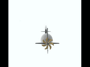 hunter submarine 3D Модель