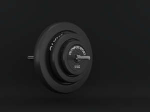 barbell and weights 3D 模型