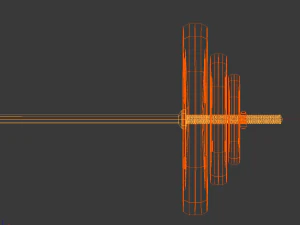 barbell and weights 3D Model