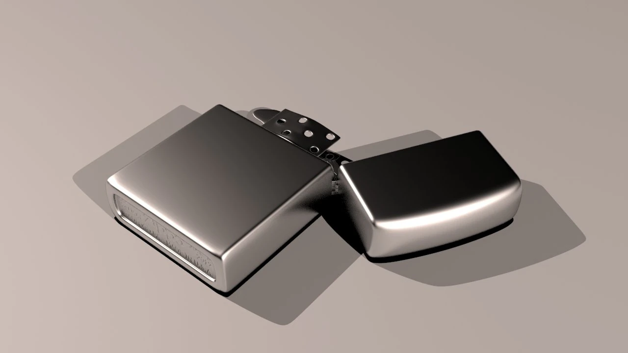 zippo lighter 3D Model .c4d .max .obj .3ds .fbx .stl .blend 