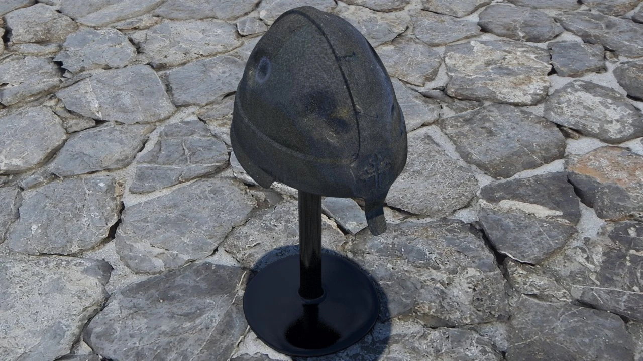 medieval helmet 3D Model .c4d .max .obj .3ds .fbx .stl .blend 