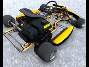 corse di go-kart Modello 3D