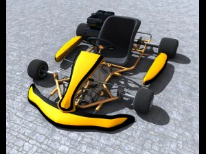 racing go kart 3D Model
