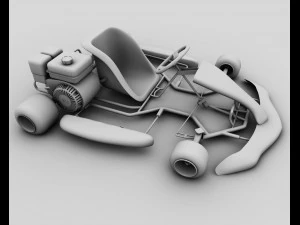 racing go kart 3D Model