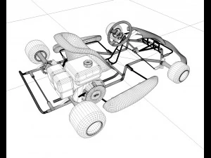 racing go kart 3D Model